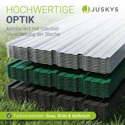 Trapezblech fürs Dach aus Stahl Profilblech Set inkl. Handschuhen & Montagematerial