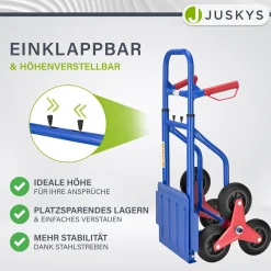 Treppensackkarre bis max. 100 kg Treppenkarre mit klappbarer Ladeschaufel