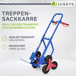 Treppensackkarre bis max. 100 kg Treppenkarre mit klappbarer Ladeschaufel