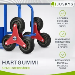 Treppensackkarre bis max. 100 kg Treppenkarre mit klappbarer Ladeschaufel