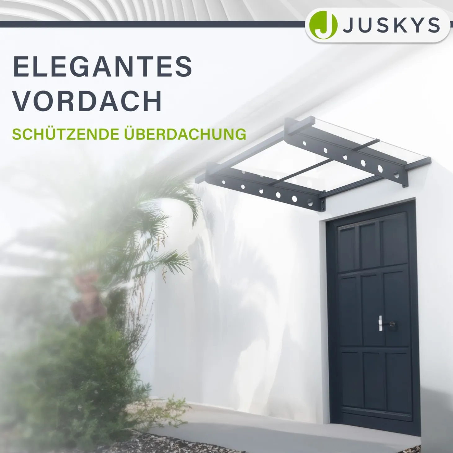 Vordach Manila Schützendes Pultdach für jeden Eingangsbereich