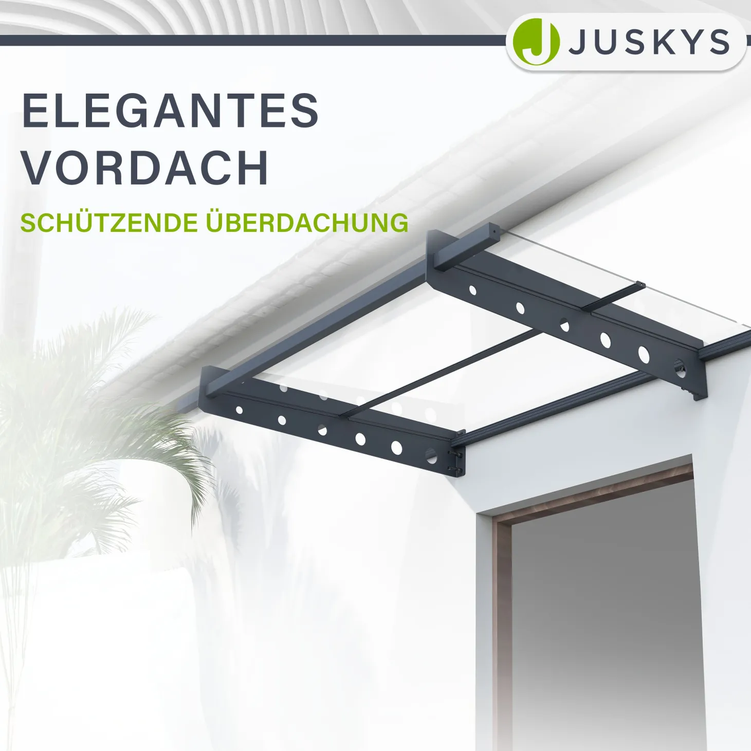 Vordach Manila Schützendes Pultdach für jeden Eingangsbereich