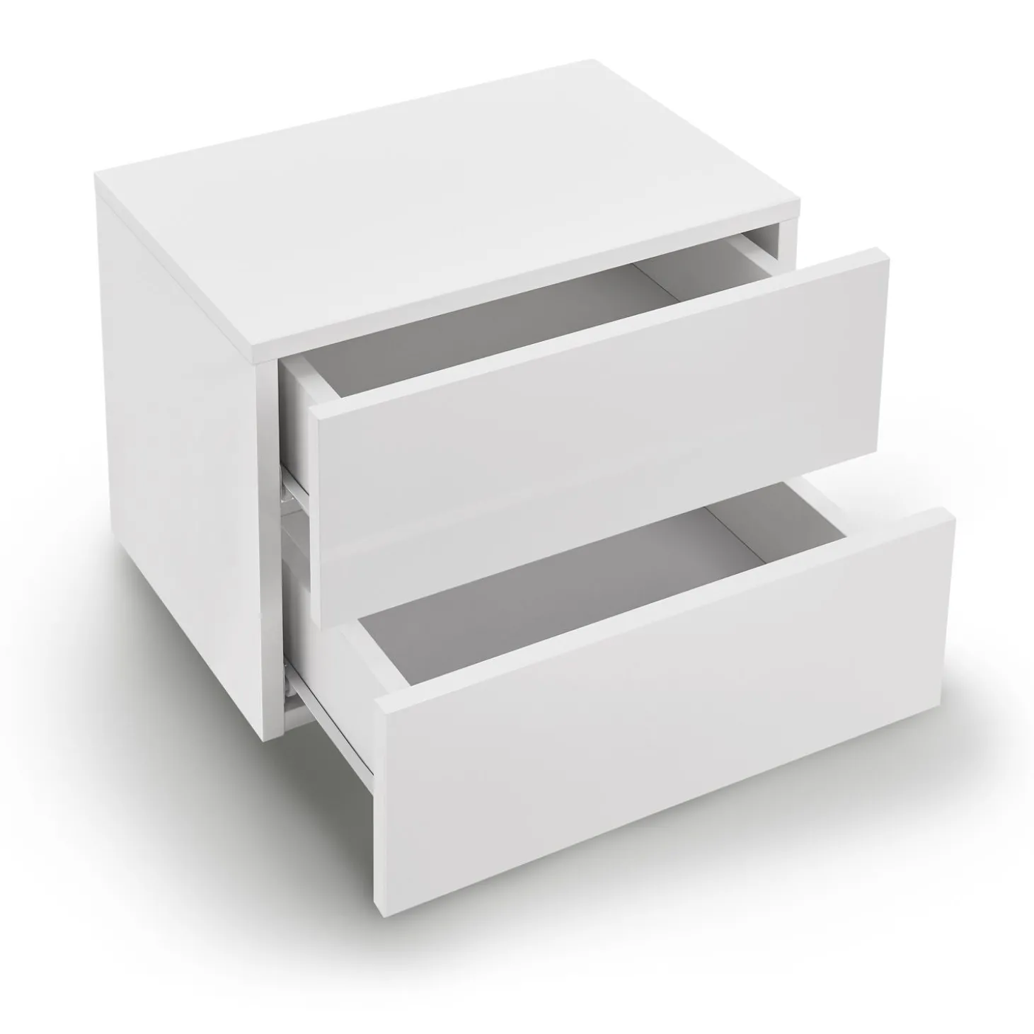 Wandschrank Nachttisch hängend Holz Nachtkommode mit 2 Schubladen & Ablage