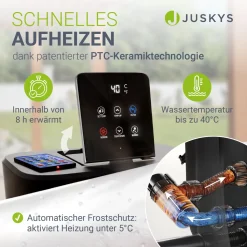 Whirlpool aufblasbar für 4-6 Personen Outdoor Whirlpool wetterfest für Garten & Terrasse
