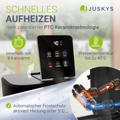 Whirlpool aufblasbar für 4-6 Personen Outdoor Whirlpool wetterfest für Garten & Terrasse